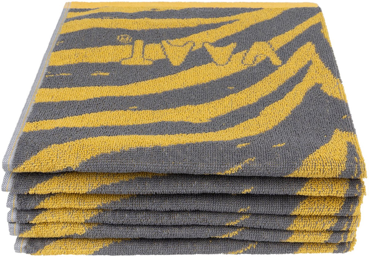 Keukenhanddoek zebra lichtgeel / lichtgrijs