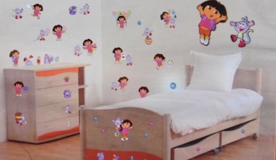 Autocollants Muraux Dora L'Exploratrice - Bordures Amovibles Pour Chambre Enfant