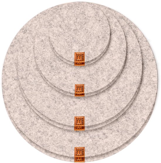 Prachtige onderzetters van Leer, Wol vilt of Eikenhout - MNH Scandinavian Design & Living