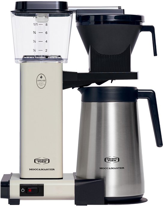 Foto: Moccamaster kbgt koffiezetapparaat off white thermos 5 jaar garantie