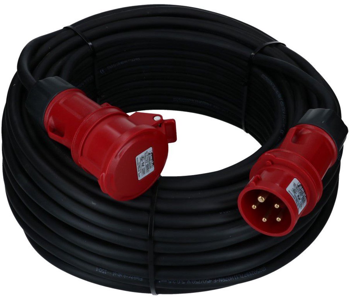 CEE verlengkabel 5 polig 16A 5x2.5mm² 50 meter IP44 H07RN-F