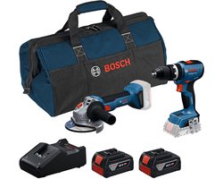 Bosch Professional Accu combiset 2-delig GSB 18V-65 + GWS 18V-8 18V 4.0Ah in tas - 0615A5008Z