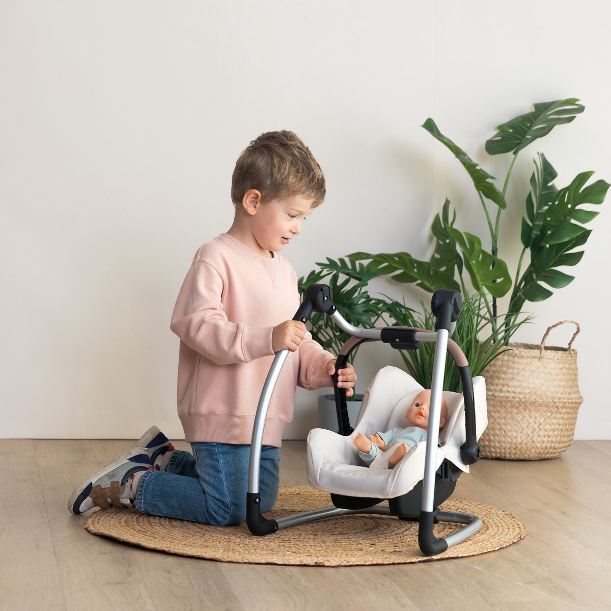 Smoby - Maxi cosi kinderstoel voor pop tot 42cm - schommel - autostoel - tablet – foto 8