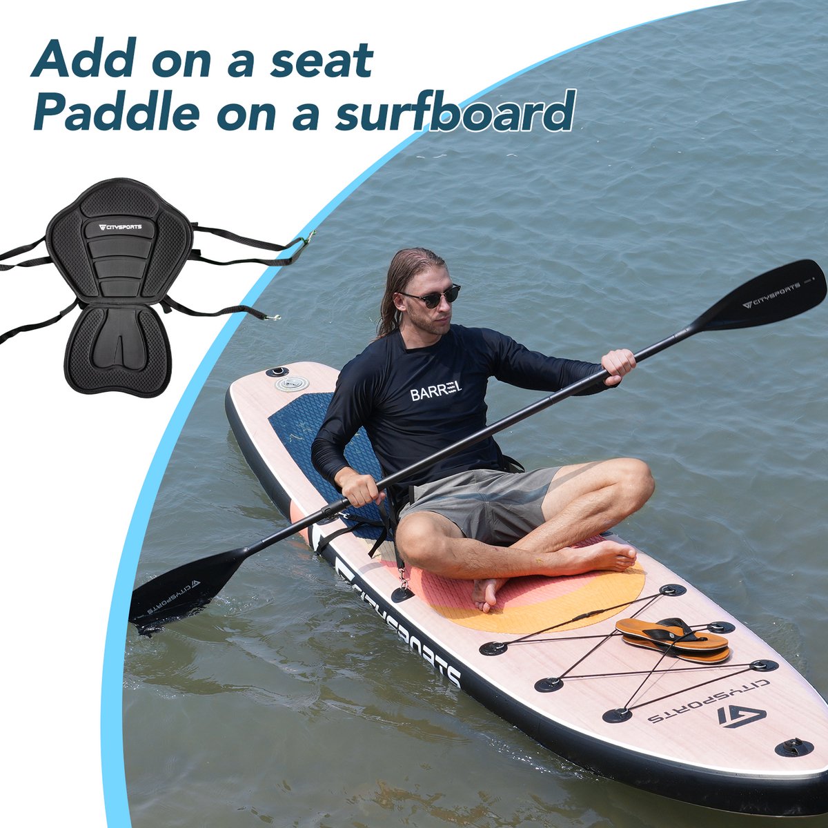 CITYSPORTS SUP Board - Paddle Board - Opblaasbaar Paddle Board - Verstelbare Peddel - Complete Set - 320 cm - Max. 160 kg – foto 5