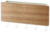 Wandorganizer - sleutelrekje - Sleutelhaakorganizer - Sleutellade voor thuis - Sleutelrek van staal en hout - Wandsleutelopslag