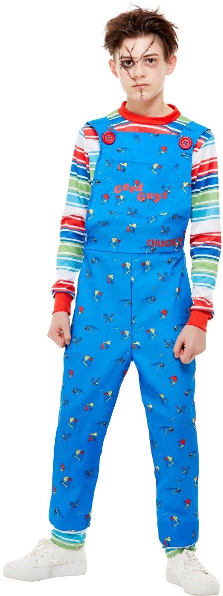 Smiffys Kinder Kostuum -Kids tm 6 jaar- Chucky Blauw