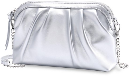 VASCHY Clutch voor dames, modieuze schoudertas, elegante handtas