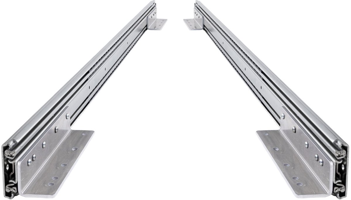 Set ladegeleiders + ladebeugels 190 cm 76" volledig uittrekbaar en 250 kg belastbaar 2 st. heavy duty camper lade geleiders 1900 mm 76inch aluminium lade ondersteuning haaks
