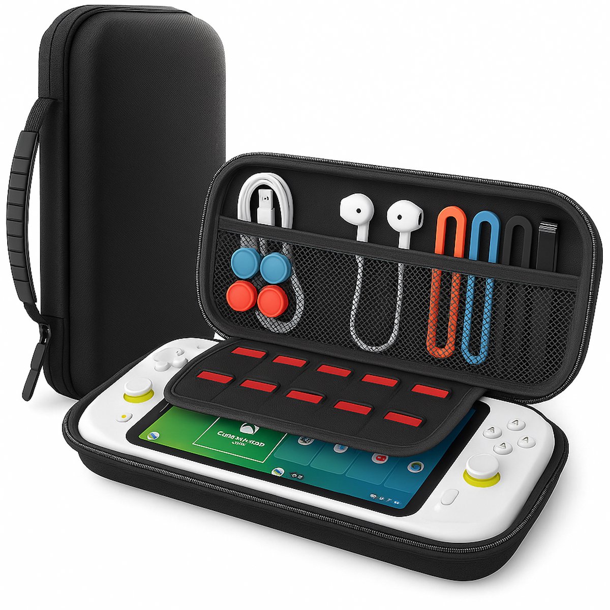 Case Geschikt voor Logitech G Cloud - Hoesje voor Accessoires - Beschermhoes - Opbergtas - Zwart