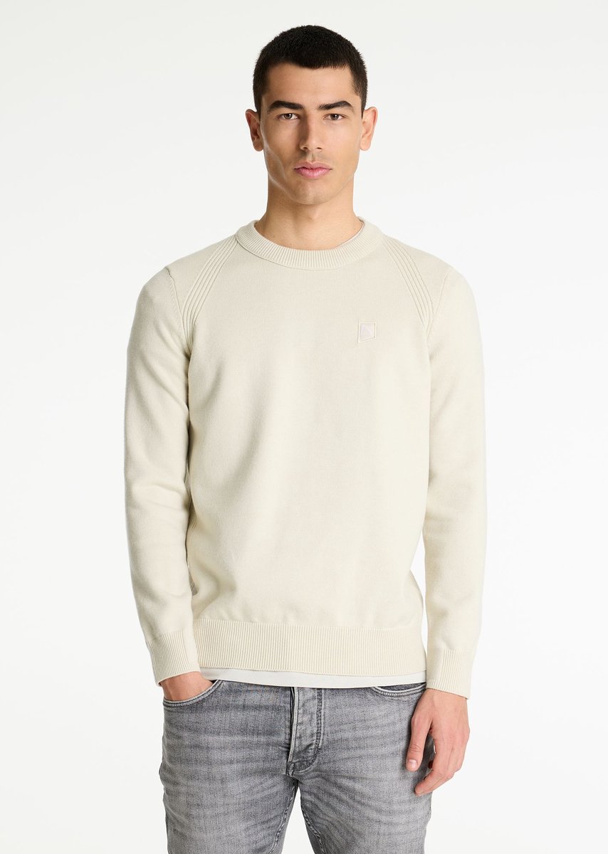 CHASIN' Heren Trui - Finn Wool - Off-White