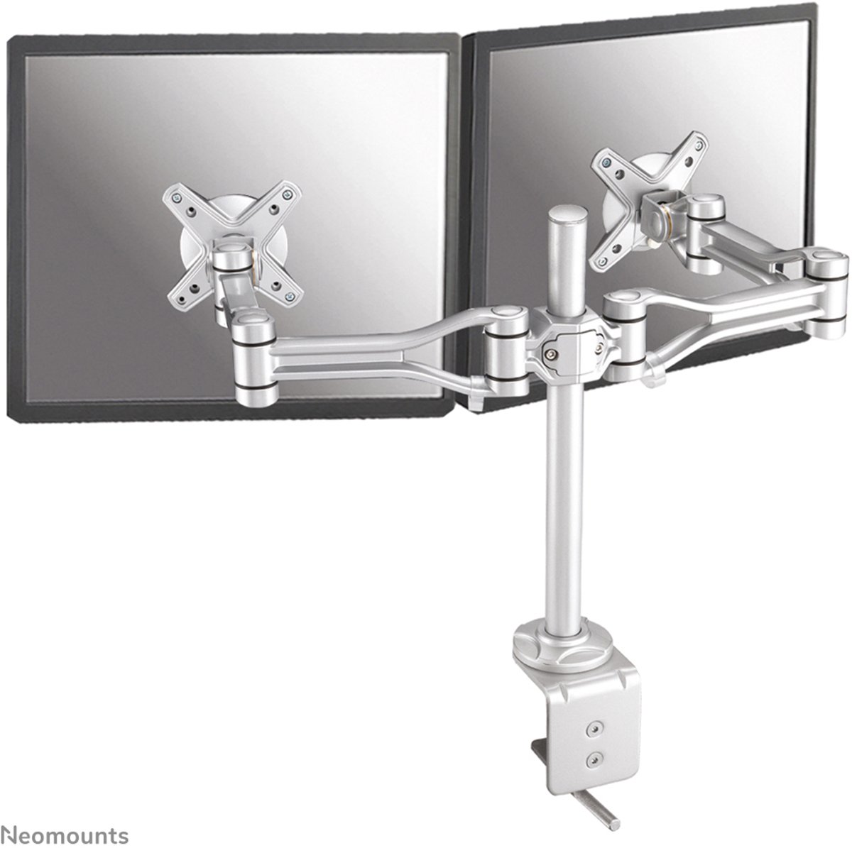 Neomounts FPMA-D1030D Monitorarm 2 schermen - 10-24" - 0-7 kg/scherm - zilver