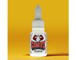 Cosmofix Secondelijm 20 gram – Extra Sterke Industrielijm voor o.a. Rubber, Leer, Metaal, Keramiek en Kunststof – Transparant