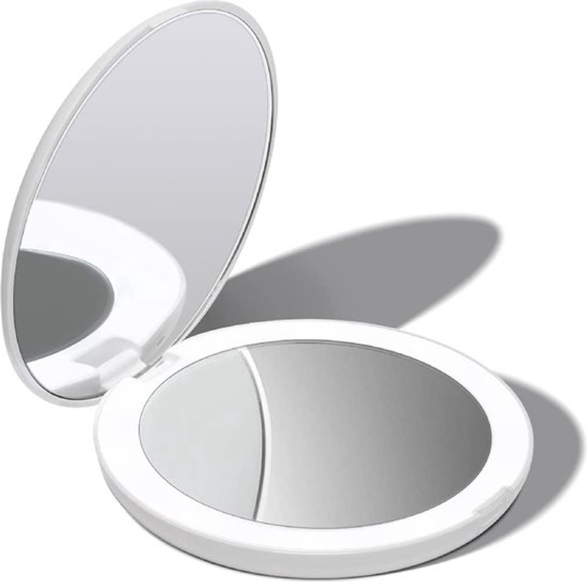 LED spiegel - 10X vergroting - Make up spiegel - tweezijdig - Mini spiegel - inklapbaar - Wit