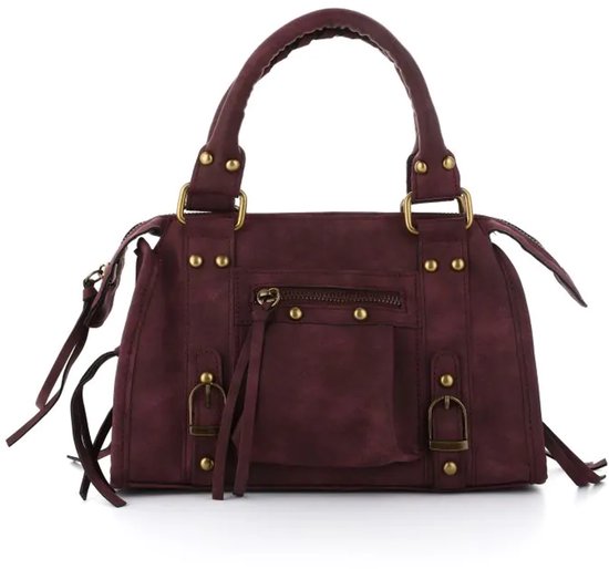 Sac à Bijoutheek à franges et cordons bordeaux