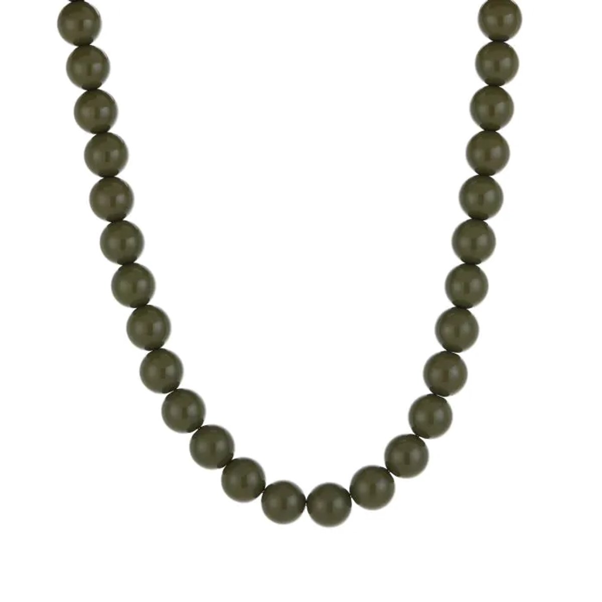 Bijoutheek Collier Statement Grote Kralen Olive