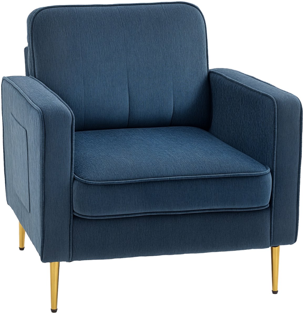 HOMCOM-Fauteuil-Polyester-81x84x87cm-Blauw