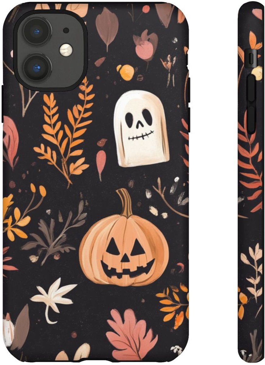 Halloween Pompoen- en Spookmotief – Telefoonhoesje Geschikt voor iPhone 11