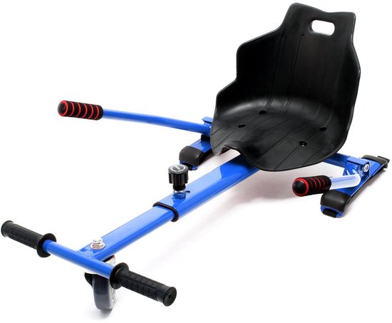 Hoverboard kart - Hoverkart voor Hoverboard - Hoverkart voor Oxboard - Zitje scooter voor 6,5, 8,5 en 10 inch Hoverboard - Kart uitbreiding - Hoge Kwaliteit Materiaal - Blauw