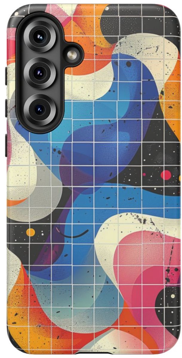 Kleurrijk Abstract Golvend Patroon – Telefoonhoesje Geschikt voor Samsung Galaxy S25 Plus