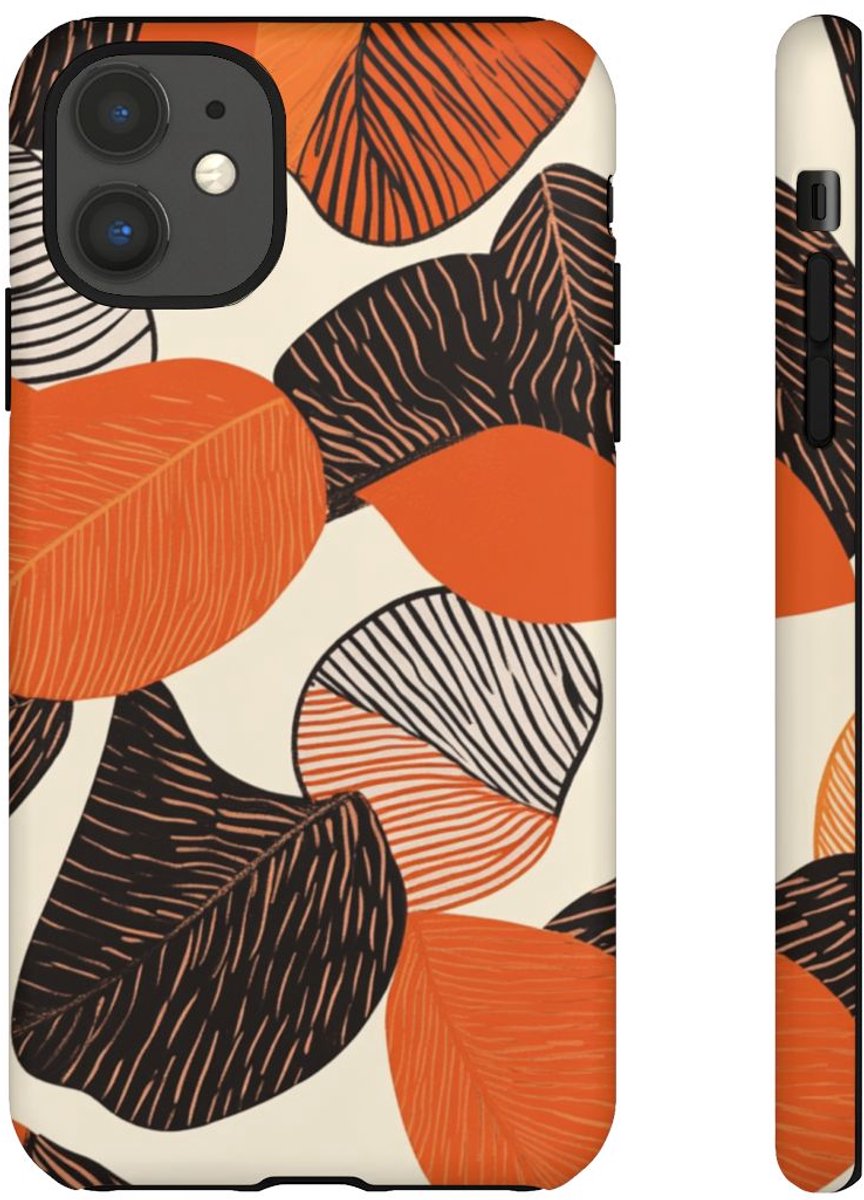 Abstract Herfstbladeren Patroon – Telefoonhoesje Geschikt voor iPhone 11