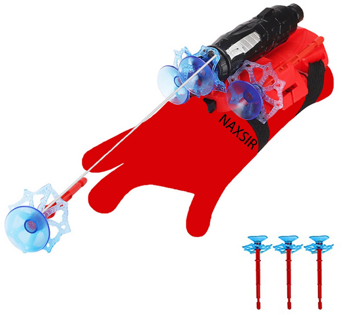 NAXSIR Spidey web shooter - Spider-geïnspireerd-rollenspel-speelgoed - 3 Klevende Zuignapdarts - Kinderspelschietspel