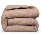 DoubleDry 2 in 1 Dekbed 240x200 - Lits Jumeaux wasbaar dekbed zonder overtrek - taupe