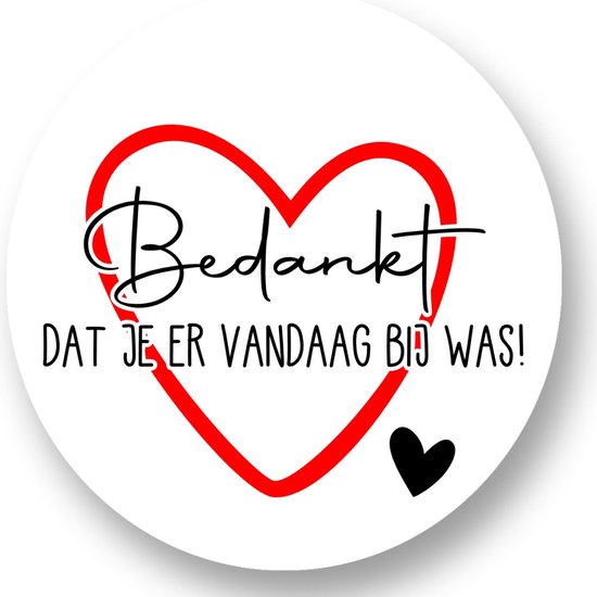 20x Bedankt Sluitstickers - Bedankt dat je erbij was! - Bruiloft ...