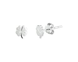 Glams oorknoppen klavertjes - 5.5 mm - Zilver