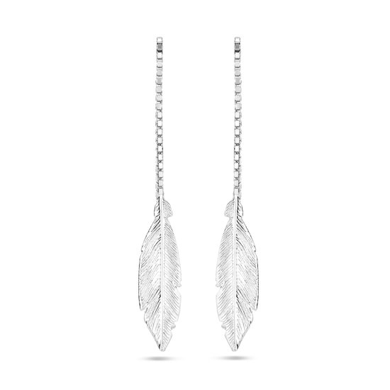 GLAMS - Boucles d'oreille longues Ressort - Argent