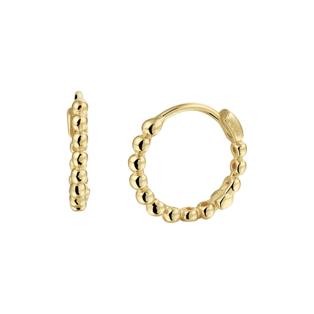 Marie Celeste klapoorringen bolletjes - Goud