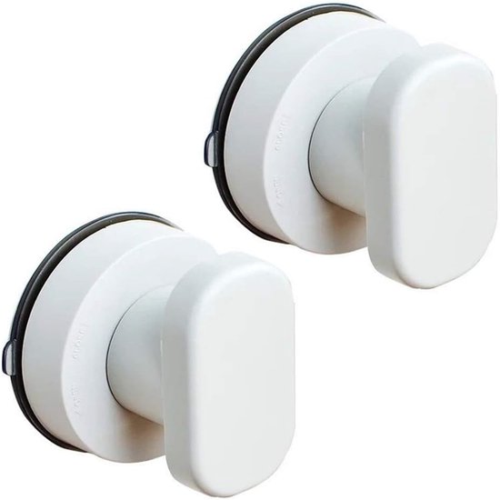 Nieuwe modèles pour 2025 : 2 poignées autocollantes pour armoire, poignées de porte à ventouse pour miroir en verre, poignées autocollantes à pression instantanée pour portes, koelkast, tiroirs et armoires 6 x 5 cm (blanc)