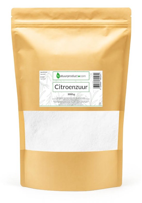 Citroenzuur 3000 g verpakking van Natuurproduct.com