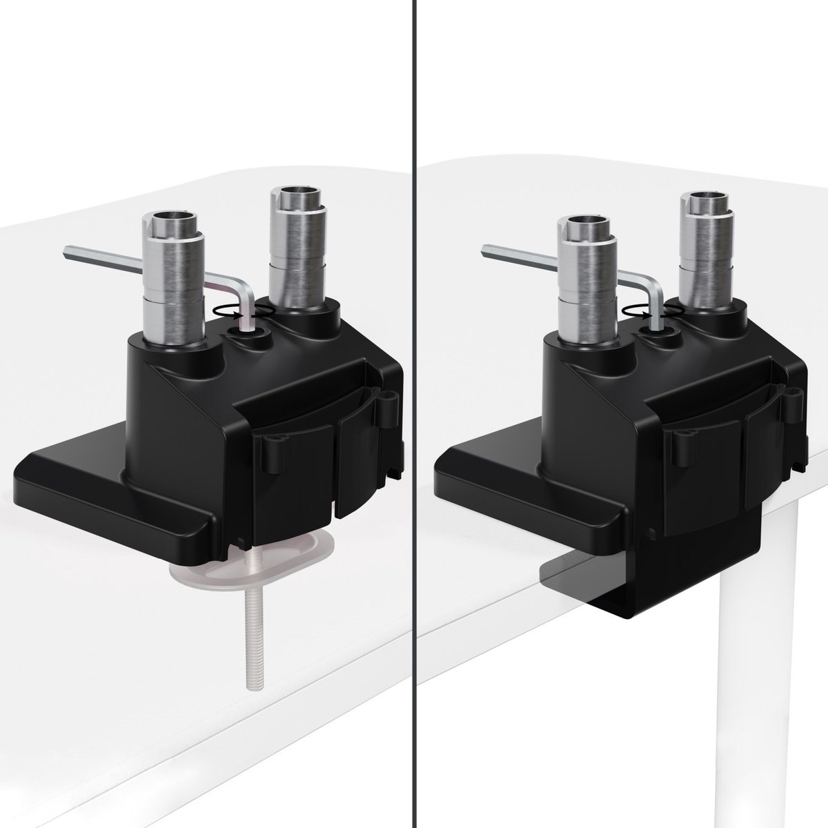 Arozzi Alzare Neo Dubbele Monitor Arm - Gasfeder - Zwart thumbnail 2