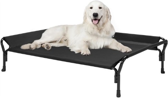 Overdekt Hondenbed Met Dak – L (130x85x113 Cm), Waterafstotend Oxford, Verhoogd, Binnen En Buiten, Draagvermogen 30-50 Kg