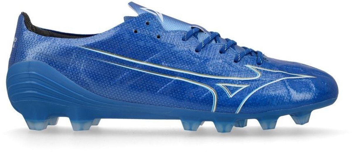 Mizuno Alpha Pro FG voetbalschoenen in maat 44, lichtgewicht en blauw, ontworpen voor snelheid en comfort op alle ondergro...