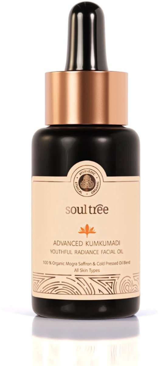 Kumkumadi Gezichtsolie (Advanced Kumkumadi Youthful Radiance Facial Oil Organic Mogra Saffron) SoulTree - 30 ml