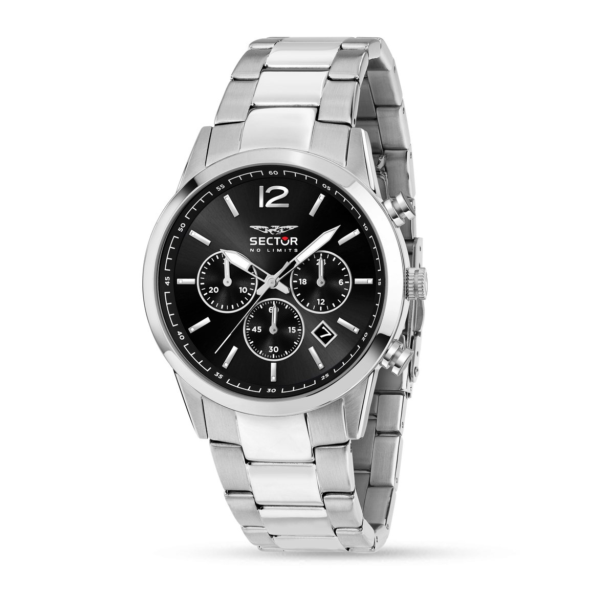 Sector - No limits - R3273617002 - watch - collection 660 - zilverkleurig - zwart - chronograaf - herenhorloge - 42 MM