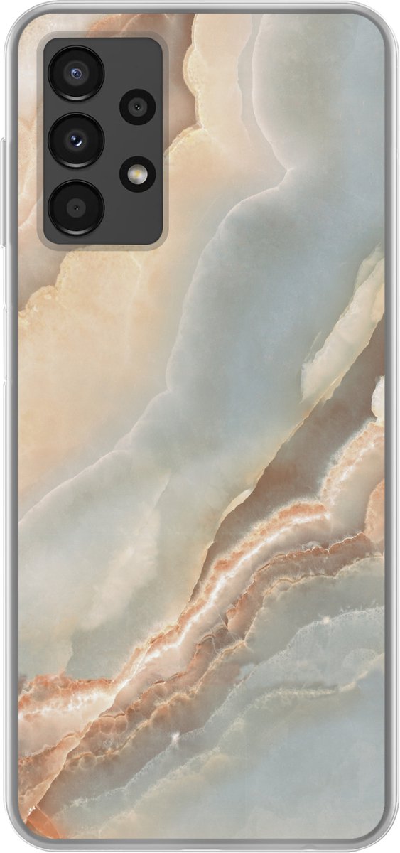 Telefoonhoesje Geschikt voor Samsung Galaxy A13 4G hoesje - Luxe - Mineralen - Natuurstenen - Siliconen Telefoonhoesje Telefoonhoesje