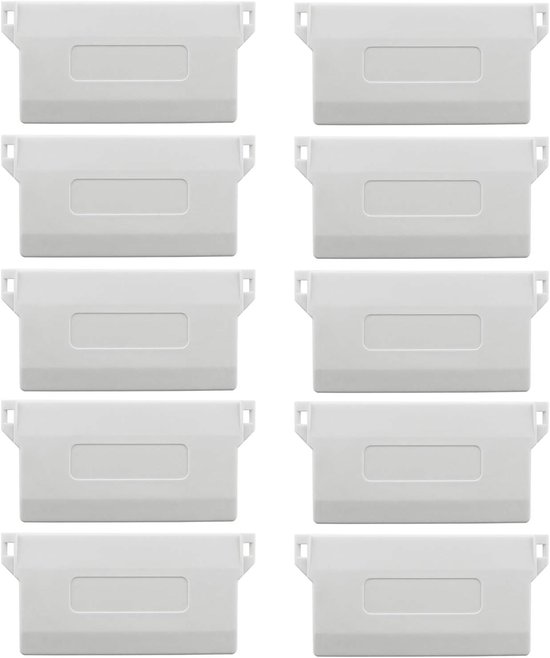 10 pièces accessoires pour stores verticaux, lattes de poids de remplacement, pièces de rechange pour stores bas 89X49mm (blanc)