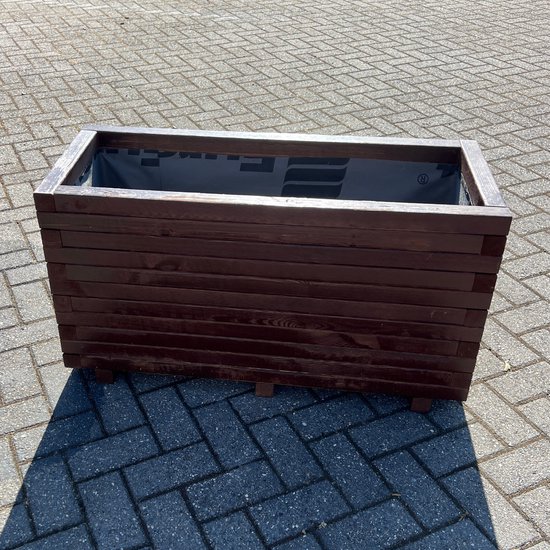 AMISHOUT - Jardinière haute en bois 100x40x54 cm – marron – jardinière d'extérieur