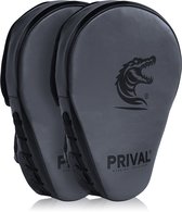 Prival Focus Mitts – Professionele Bokspads / Stootkussens – Set van 2 – Geschikt voor Boksen, Kickboksen & MMA – Duurzaam PU Leer – Comfortabele Pasvorm
