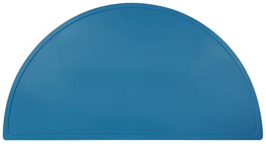 Tapis de protection demi-cercle en silicone bleu.