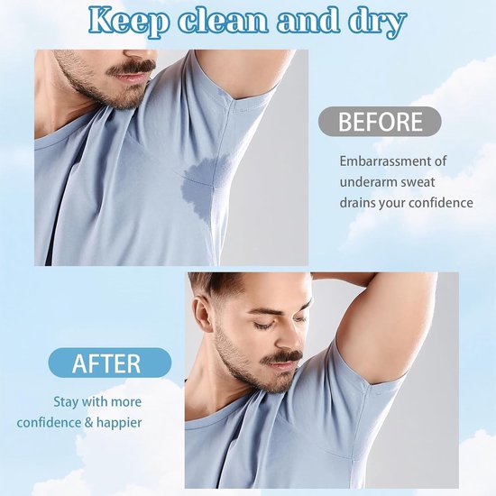 70 Pcs Armpit Pads voor Mannen en Vrouwen - Individueel Verpakte Zweetbestendige Pads - Anti-Zweet Onderarm Pads voor Overmatig Zweten, Onzichtbaar en Comfortabel van YWYMX — afbeelding 5