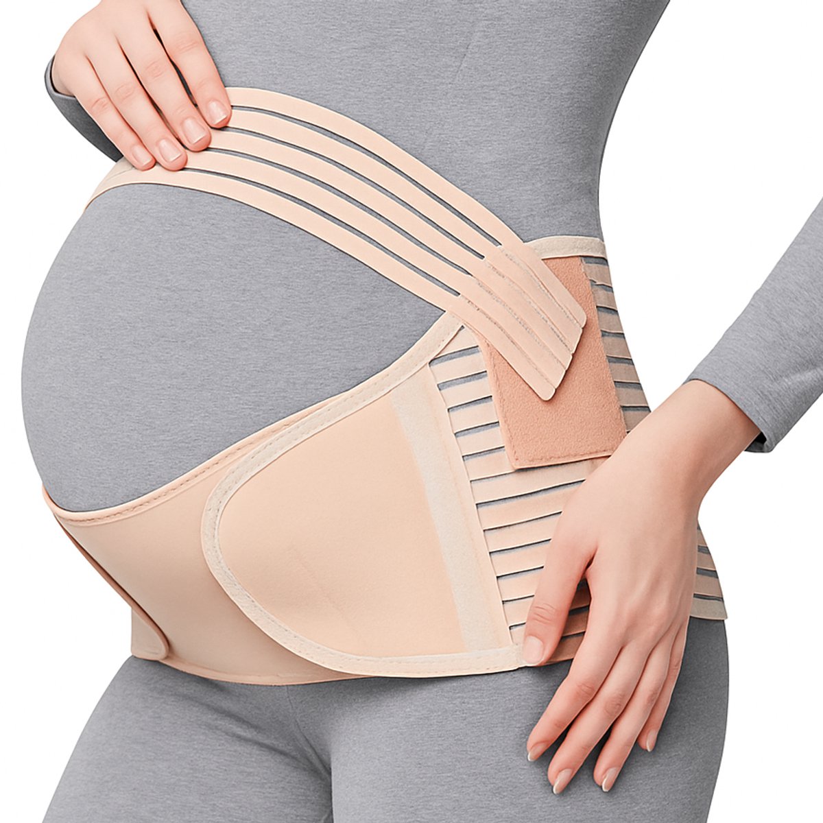 JT Beauty Care Verstelbare Buikband Zwangerschap Nude Maat XL – Zwangerschapsband – Bekkenband – Zwangerschapskleding – Sluitlaken – Pregnancy Belt – Bekkenbrace - Zwangerschapsgordel – Zwangerschaps Band – Steunband Bekken Kado – Zwangerschap Cadeau