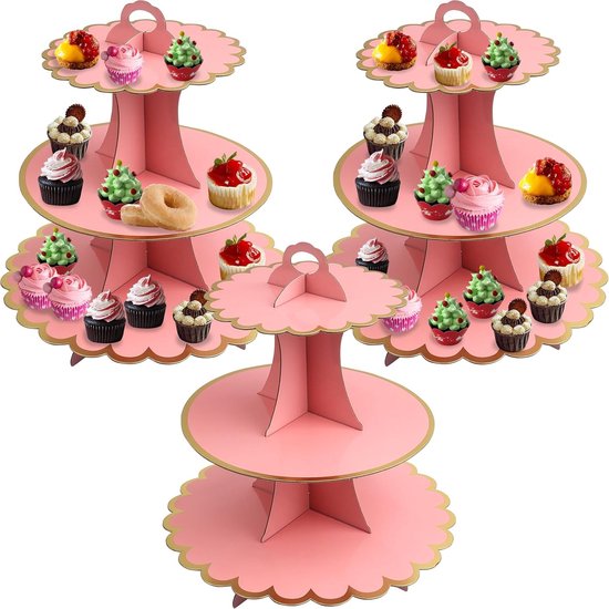 Etagère ,Taartstandaard Leisteen Taartbord Desserthouder Cupcakehouder Standaard 3