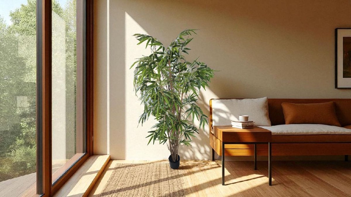 kunst bambusa panda 180cm in pot (bamboe struik)