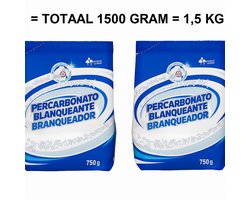 VLEKKENVERWIJDERAAR POEDER MAGISCH 1500 GR = 1.5 KG PERCARBONAAT PERCARBONATO DE SODIO BLEEKMIDDEL NATUURLIJKE VLEKKENVERWIJDERAAR KRACHTIGE WITMAKER MILIEUVRIENDELIJK WASVERSTERKER TEGEN GELE VLEKKEN GEUR VERWIJDEREN HARNEKKE VLEKKEN