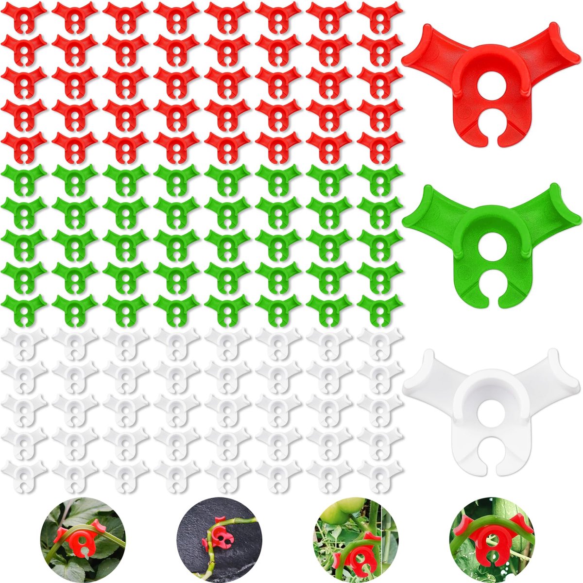 Ibenzoa® 120 Stuks Plantenbuigclips voor Optimale Plantengroei en Training in Tuin en Kas