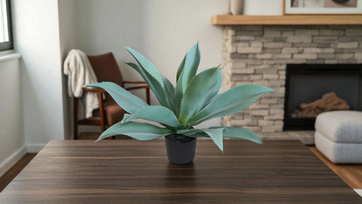 kunst agave groen 43cm in pot
