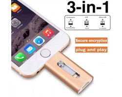 Snelle USB Flash Drive 128GB – Geschikt voor iPhone | Foto Stick met Hoge Snelheid | Externe Opslag voor Foto’s & Video’s | Voorkom Volle Telefoon Opslag